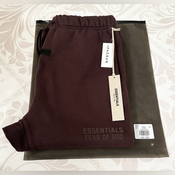 Essentials Fear of God Plum Hoodie Relaxed Sweatpants Small - Picture 7 of 8